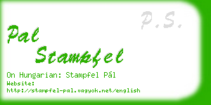 pal stampfel business card